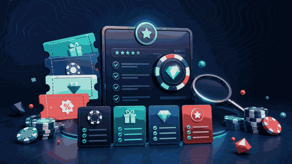 Casino bonus review board comparing NZ offers