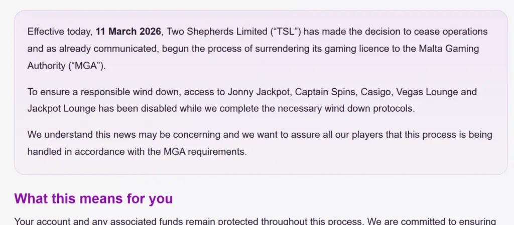 Jonny Jackpot Has Closed: What the Operator Said, and What Happens to Accounts guide artwork