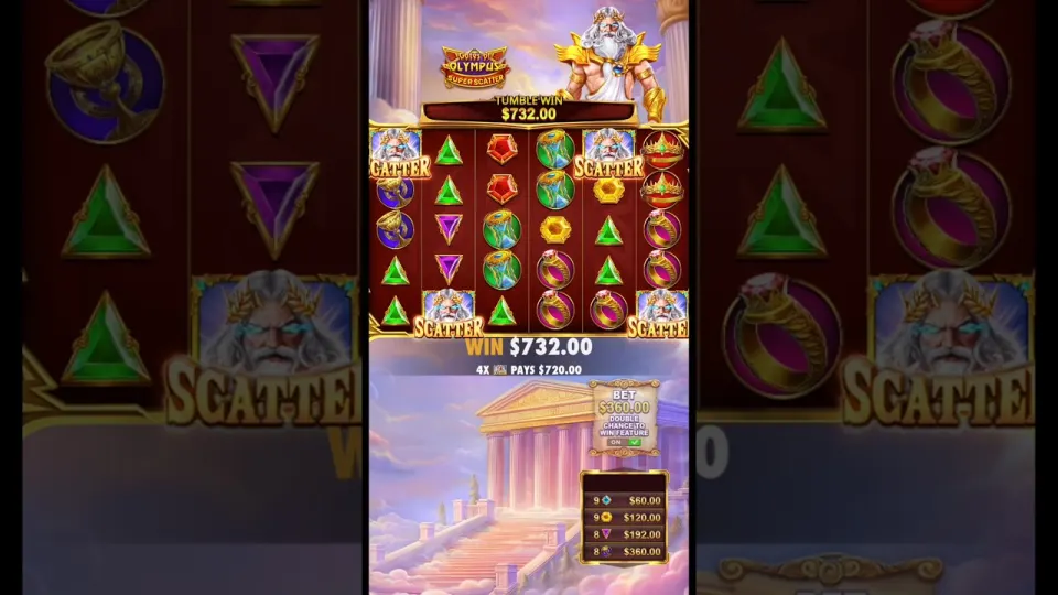 Gates of Olympus reels and multiplier symbols