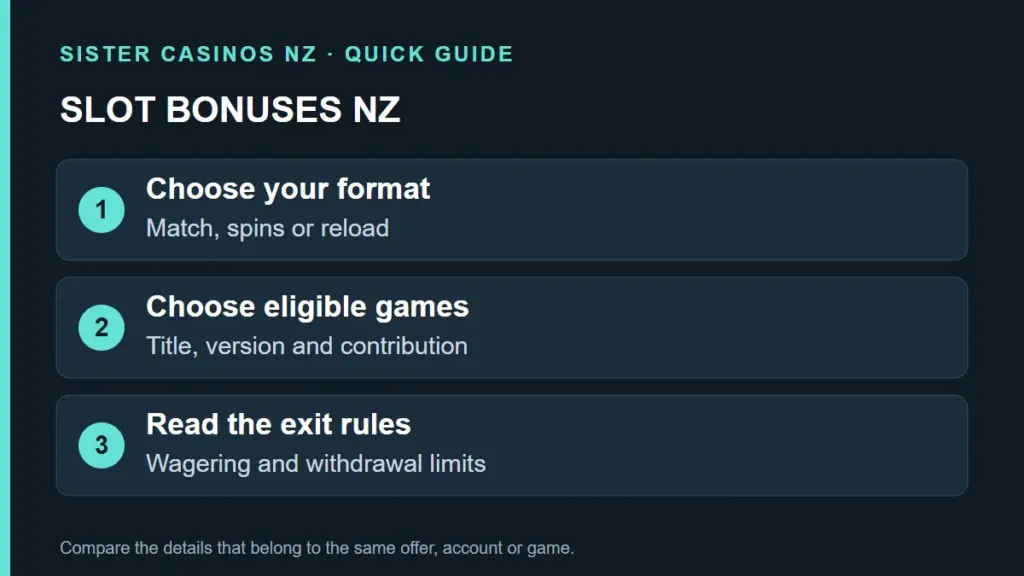 Slot Bonuses NZ: Pokie Offers, Free Spins and Wagering guide artwork